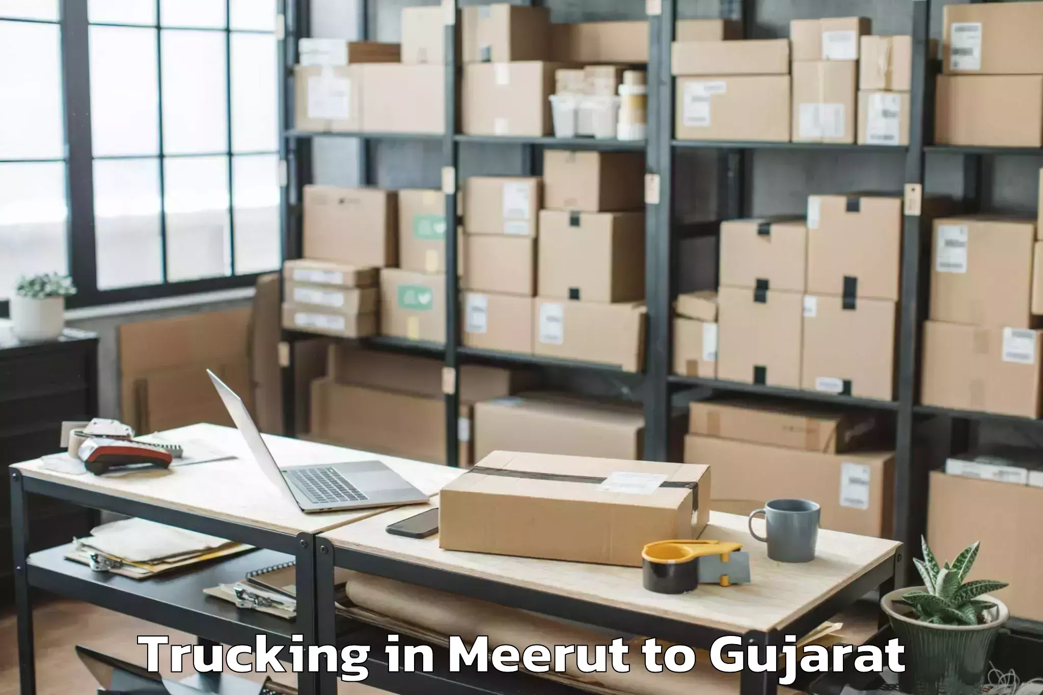 Reliable Meerut to Modasa Trucking